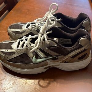 Brown and White Nike 9 Womens Sneakers